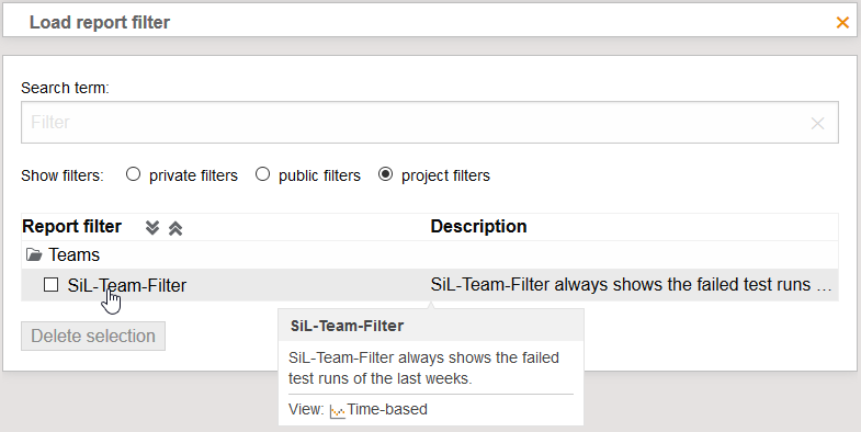 ProjectFilter Load